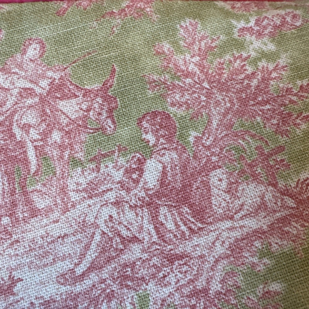 Ame & Lulu Boston Green Pink Toile Zip Up Tennis Racquet Bag With Pocket - Picture 14 of 14